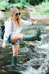 Pin by Selah on Green hunter boots in 2020 Rain boots outfit